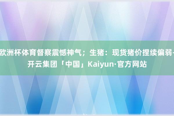 欧洲杯体育督察震憾神气；生猪：现货猪价捏续偏弱-开云集团「中国」Kaiyun·官方网站