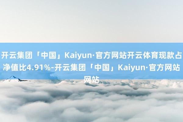 开云集团「中国」Kaiyun·官方网站开云体育现款占净值比4.91%-开云集团「中国」Kaiyun·官方网站