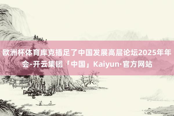 欧洲杯体育库克插足了中国发展高层论坛2025年年会-开云集团「中国」Kaiyun·官方网站